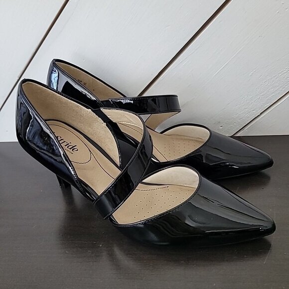 NEW LifeStride Womens Suki Pumps Black Patent 10 W - Picture 1 of 7